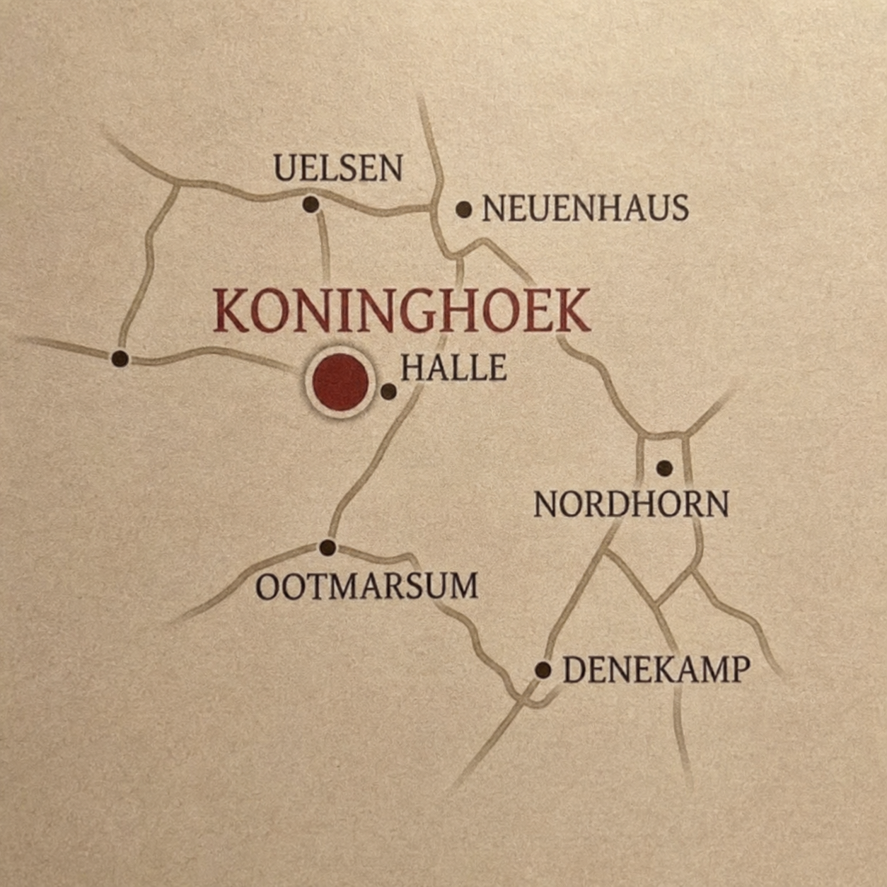 Karte Koninghoek — Halle, Grafschaft Bentheim
